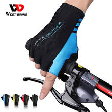 WEST BIKING/летние велосипедные перчатки с полупальцами для мужчин и женщин, мужские противоударные дышащие велосипедные перчатки, Ciclismo MTB дорожные велосипедные перчатки 2024 - купить недорого