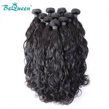 BeQueen-mechones de cabello humano brasileño Remy, extensiones de cabello humano ondulado, 26 y 28 pulgadas, 10 Uds. 2024 - compra barato