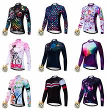 2021 Pro Team Women Cycling Jersey Long Sleeve Winter Thermal Fleece Bike Jersey Windproof Bicycle Jacket Warm Cycling Clothing 2024 - buy cheap