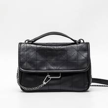 Punk Style Black Small Crossbody Bags for Women 2022 Fashion Designer Big Tote Hand Bag Chain Leather Handbag Bolsa Feminina 2024 - buy cheap