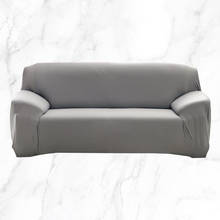 Funda de sofá elástica de algodón con todo incluido, cubierta de sofá, toalla para sala de estar, copridivano, color gris, 1 ud. 2024 - compra barato