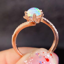 The Best Gift For Your Mother Real Natural High Quality Opal Ring 925 Sterling Silver Classical Opal Ring 2024 - buy cheap