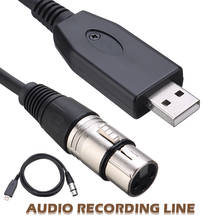 New Arrival 2 Meters USB Male to XLR Female Microphone Link Cable Durable Audio Recording Cables For Windows 98SE/2000/XP/Vista 2024 - buy cheap