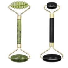 Face Massage Roller Facial Lift Guasha Board Body Skin Relaxing Slimming Beauty Neck Thin Tool Double Heads Jade Stone 2024 - buy cheap