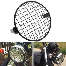 50% HOT SALES!!!Durable Motorcycle Square Grid Metal Headlight Grille Protector Guard Cover Case 2024 - buy cheap