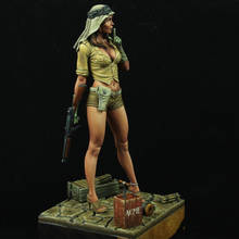 1/24 Scale Unpainted Resin Figure Saudi female gunner GK figure 2024 - buy cheap