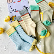 1-8 Years Baby Socks 3 Pairs/lot Kids Boy Girl Spring Autumn New Candy Color Children's Socks Double Needle Cotton Socks 2024 - buy cheap