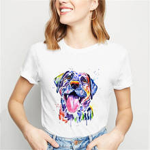 Summer New Watercolor Jack Russell Terrier Animal Dog Print T-shirt Female Tshirt Harajuku Graphic  Lady T shirt 2024 - buy cheap