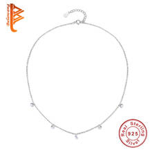 Wholesale  925 Sterling Silver Waterdrop Chocker Necklace Crystal  Pendant Necklace For Women Wedding Birthday Mother’s day Gift 2024 - buy cheap