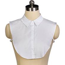 Suéter de media camisa falsa para mujer, cuello de blusa de moda coreana, perla, diamante, cristal, gasa, camisa blanca con Collar falso 2024 - compra barato