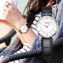 DOM-reloj de lujo para mujer, pulsera de cuarzo con correa de cuero, G-31L-7M2 2024 - compra barato