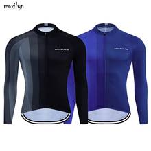 Moxilyn Men's Long sleeve Cycling Jersey Quick Dry Bicycle Shirts Full Zipper Mountain Bike Jersey MTB Clothing Wear Winter Warm 2024 - buy cheap