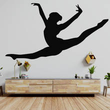 Adesivo de parede de balé b228, adesivo de vinil para balé, dançarino, ginástica, estúdio de dança, arte decorativa 2024 - compre barato