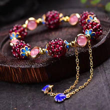 Natural Garnet Bracelet Crystal Bracelet For Women Fashion Hand Wrist Jewelry Female Body Accessories 2024 - buy cheap