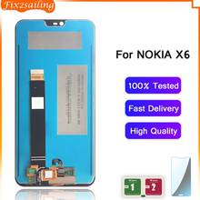 For Nokia X6 2018 LCD Display Touch Screen Digitizer Assembly For Nokia 6.1 Plus LCD Screen Replacement Parts 2024 - buy cheap