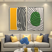 Pintura moderna abstrata geométrica de parede, pintura minimalista em tela, pôsteres nórdicos do século, decoração de casa e impressões 2024 - compre barato