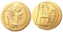 Rm (15) romano antigo ouro chapeado moedas de cópia 2024 - compre barato