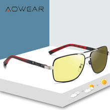 AOWEAR Day Night Driving Photochromic Sunglasses Men Polarized Yellow Chameleon Glasses Male Color Change Lens Square Sunglass 2024 - buy cheap