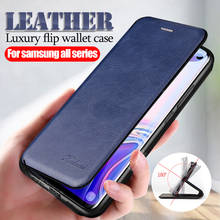 leather Magnetic flip case For samsung note 10 plus s10 s9 s8 s7 note 9 8 a50 a10 a20 a30 a40 a70 a20E stand cover wallet coque 2024 - buy cheap