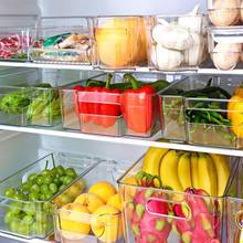 Refrigerator Organizer Bin Stackable Fridge Organizers Cutout Handle Clear Seal Plastic Pantry Household Food Storage Rack 2024 - buy cheap
