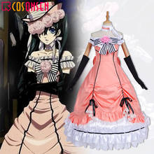 COSPLAYONSEN Kuroshitsuji Black Butler Ciel Phantomhive Cosplay Costume Pink Dress 2024 - buy cheap
