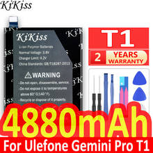 Bateria kikiss para ulefone gemini pro & t1, 4880mah, peças de reposição, bateria de backup para smartphone ulefone t1 2024 - compre barato
