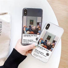 INS Забавный чехол для телефона с английскими буквами в стиле ретро для iphone 6 6s 7 8 plus XR X XS MAX, модный прозрачный мягкий чехол из ТПУ 2024 - купить недорого