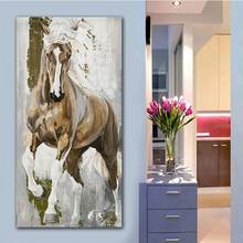 Póster abstracto de caballo corriendo, pintura en lienzo de animales, imágenes artísticas de pared, póster Pop de gran tamaño para sala de estar, sin marco 2024 - compra barato