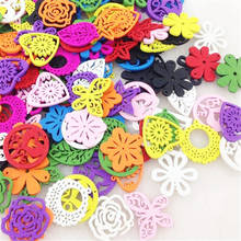 50pcs Flower Leafs Butterfly Wood Buttons Sewing DIY Crafts Mix WB87 2024 - buy cheap