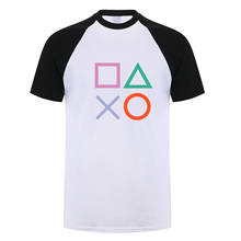 Футболка для геймпада Playstation Controller Мужская, повседневная крутая хлопковая рубашка с коротким рукавом, летний топ 2024 - купить недорого