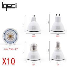 10PCS/lot Super bright LED lamp cup E27 E14 MR16 GU5.3 GU10 LED Bulb 6W AC 220V LED Spotlight cup 2024 - buy cheap