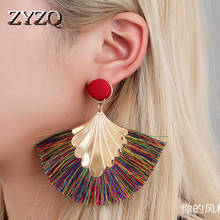 ZYZQ Ethnic Stylish WOmen Accessories Decoration Earrings Hot Selling Bohemia Tassel Pendant Factory Direct Selling Earrings 2024 - buy cheap