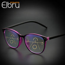 Очки для чтения Elbru унисекс, многофокальные, с защитой от сисветильник, в классической оправе, при пресбиопии, с диоптриями + 1,0 до + 4,0 2024 - купить недорого