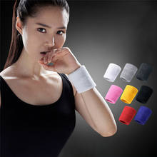 1 par pulseiras esporte sweatband mão banda suor suporte de pulso cinta envoltórios guardas para ginásio voleibol tênis basquete quente 2024 - compre barato