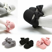 Toddler Kids Baby Girls Soft Cotton Princess Bow Loving Heart Shoes Crib Sole Sneaker 0-18M 2024 - buy cheap