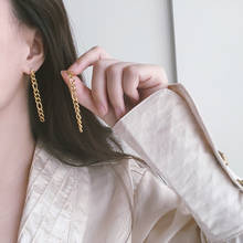 Amaiyllis 18k Gold Fashion Back Hanging Chain Earrings Stud Personality Figaro Chain Tassel Earring For Female Bijoux Jewelry 2024 - buy cheap