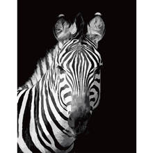 Painting By Number DIY Dropshipping big size Cute black and white zebra Animal Canvas Room Decoration Art picture Child Gift 2024 - buy cheap