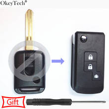 Okeytech-mando a distancia modificado para Nissan Qashqai Micra Navara 350Z Pathfinder Sunny, funda de llave de coche Fob 2/3 botones, carcasa de llave de coche 2024 - compra barato