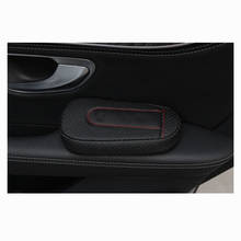 Высококачественная Кожаная подушка для ног наколенник для двери автомобиля мягкая прокладка для локтя аксессуары для салона автомобиля для hyundai Ioniq I30 I20 I10 Veloster Kona 2024 - купить недорого
