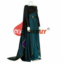 Costumebuy Adult Anna dress Women girl Fairy green dress Costume Halloween Party Cosplay Dresses Ball Gown Custom Made 2024 - buy cheap