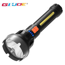 GIJOE Super Powerful LED Flashlight COB Tactical Torch USB Rechargeable Lanterna Waterproof Lamp Ultra Bright Lantern Camping 2024 - buy cheap