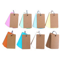 50 Sheets Mini Memo Pads Word Cards Notepad Blank Kraft Paper Memory Card With Ring 8 Colors Kids DIY Loose Leaf Notes 54x88mm 2024 - buy cheap