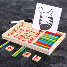 Brinquedo educacional de matemática montessori, materiais de madeira para aprendizado infantil, varas para contagem, desenvolvimento inteligente 2024 - compre barato
