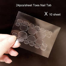 10 PCS Transparent Toes Nail Double Side Adhesive Glue Tab Clear Nail Sticker Tape For Foot Toes Nail Art Stickers Tools 2024 - buy cheap