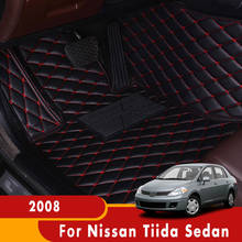 Автомобильные напольные коврики для Nissan Tiida Sedan 2008, коврики, чехлы, автомобильные аксессуары, напольные коврики для защиты салона 2024 - купить недорого