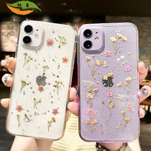Real Dried Flowers Transparent Soft Phone Back Cover Case For iPhone 11 Pro Max X XR XS Max 7 8 Plus 6 6s SE 2020 Coque Fundas 2024 - buy cheap