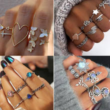 Женское Винтажное кольцо в виде сердца, серебристое кольцо с кристаллами 2024 - купить недорого