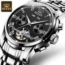 OLEVS Men Watch Automatic mechanical watch Stianless Top Brand Dress Luxury moon phaseTourbillon Wristwatch Gifts for Male 2024 - buy cheap