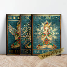 Hassukana impressões artísticas de ioga, poster retrô da meditação zen, arte vintage para pintura em tela, adesivos de parede para estúdio de fitness, decoração moderna para casa 2024 - compre barato