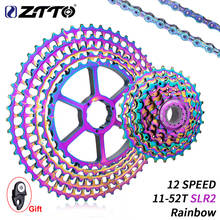 ZTTO MTB Bike 12 Speed 11-52T SLR2 Ultralight Cassette Colorful Rainbow k7 HG Compatible 12S 12V 52T CNC Freewheel For HG Hub 2024 - buy cheap